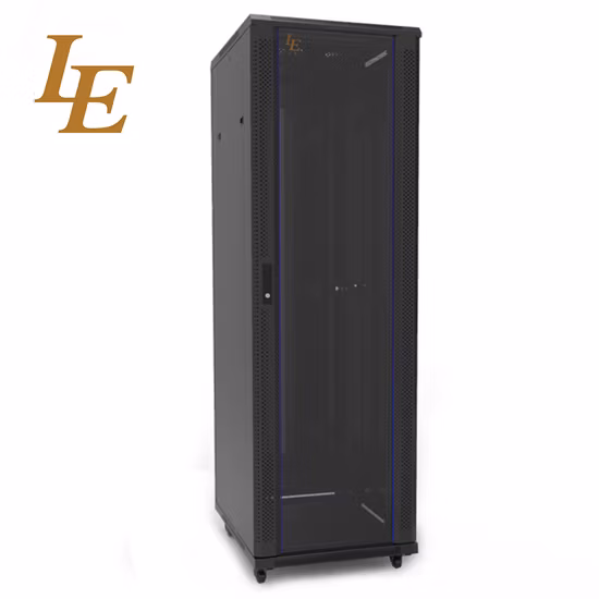 Le Floor Standing SPCC Vented Server Rack OEM 4u-48u 19 Inch Network Cabinet