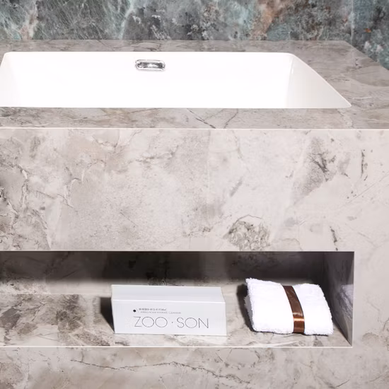 Bathroom Vanity Sintered Stone Modern Wall Hung Wash Basin for Hotel