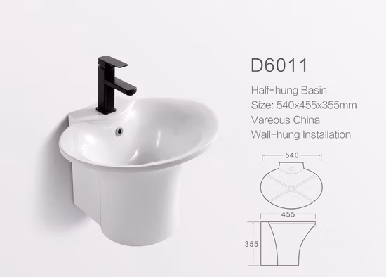 Modern Design Washing Wall-Hung Basin Bathroom Sink Sanitaryware Basin